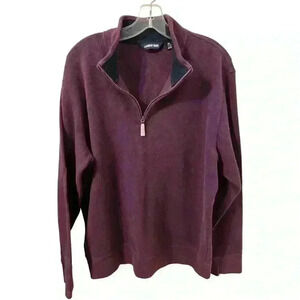 NWT Land's End Beford Ribbed Quarter Zip Pullover XL 46-48
